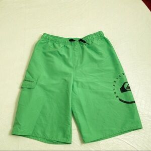Quicksilver green mesh lined swim trunks XL